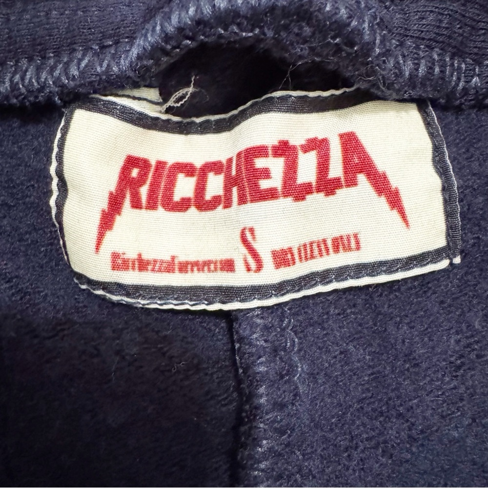 Ricchezza Lovers Retreat Sweatpants Navy Blue Embroidered Small - Picture 8 of 13